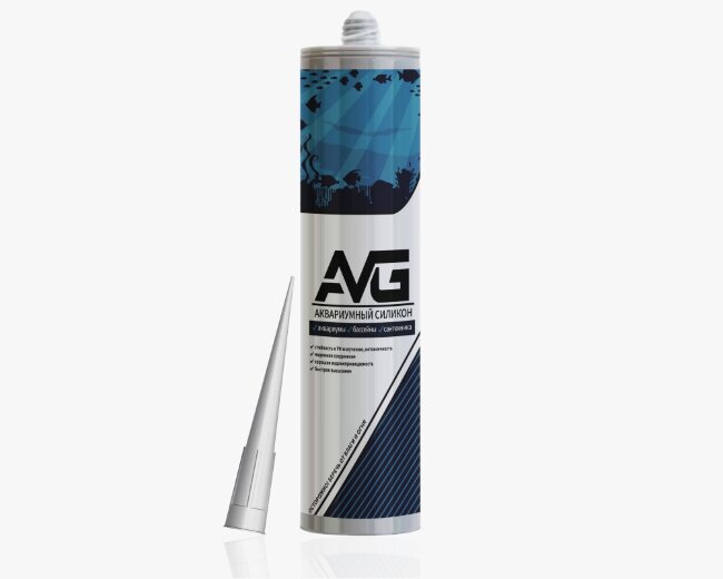 AVG Герметик силиконовый Аквариумный белый / прозрачный